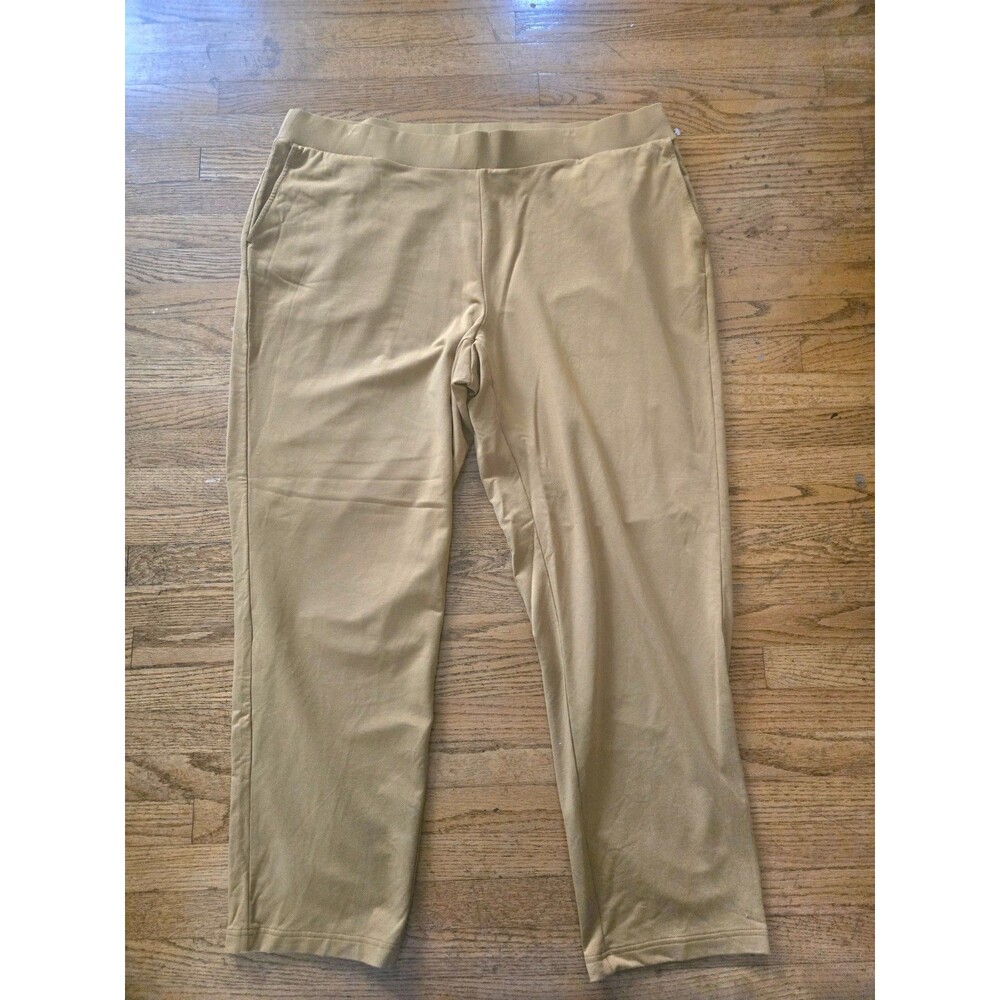J.Jill Pure Jill Women 3X Mustard Affinity French Terry Slim Leg Pants NWOT - Picture 3 of 7